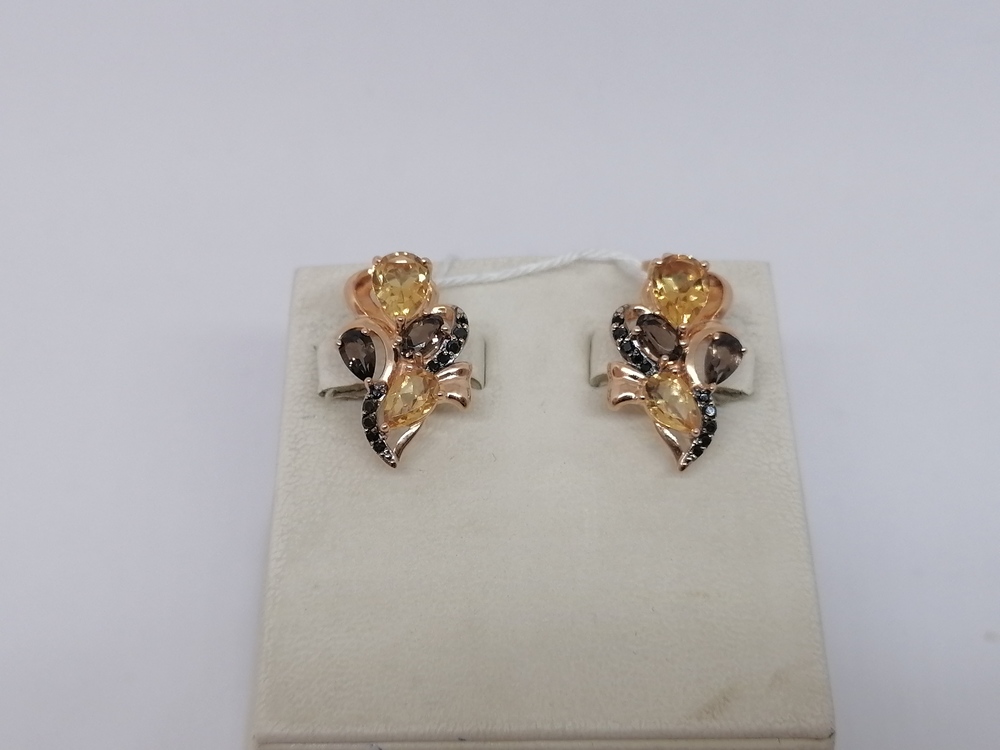 СЕРЬГИ С КАМНЯМИ (Au 585)