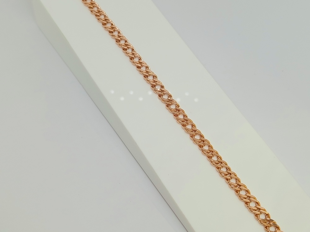 БРАСЛЕТ ПУСТОТЕЛЫЙ Ромб двойной (Au 585)