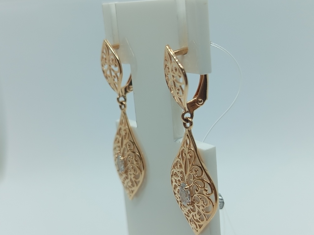 СЕРЬГИ С КАМНЕМ (Au 585)