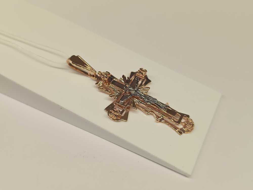 ПОДВЕСКА КРЕСТ без камня (Au 585)