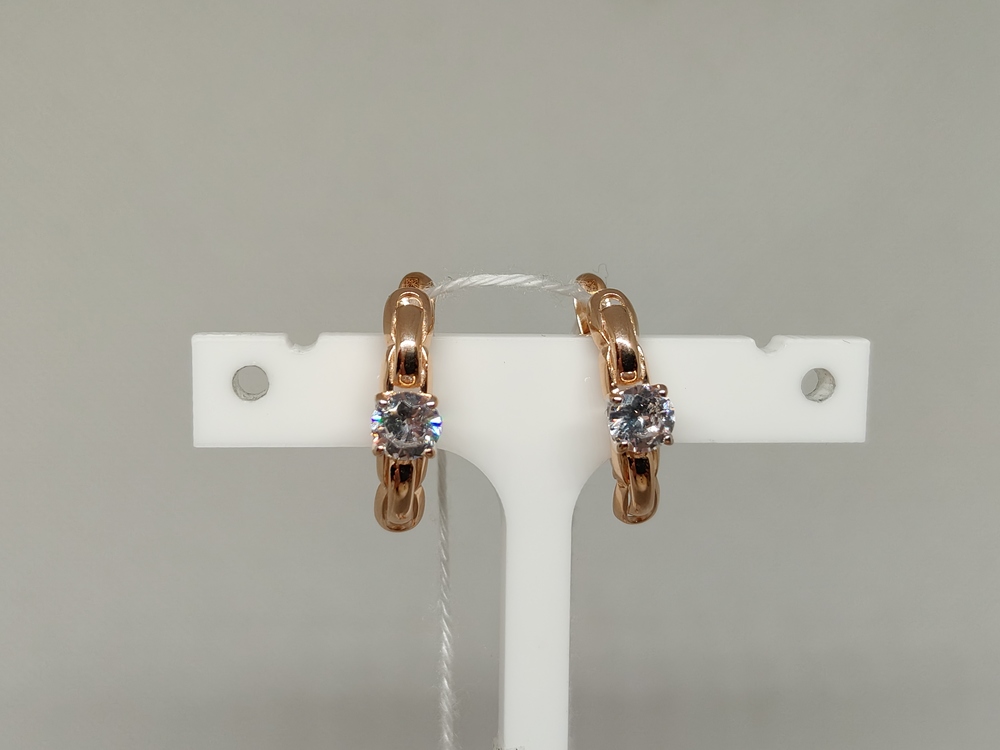 СЕРЬГИ С КАМНЕМ (Au 585)