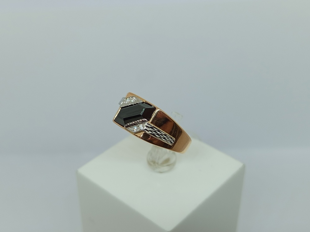 КОЛЬЦО ПЕЧАТКА с камнями (Au 585)