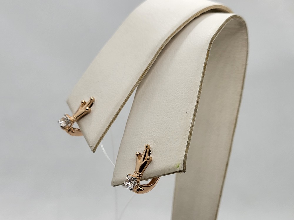 СЕРЬГИ С КАМНЕМ (Au 585)