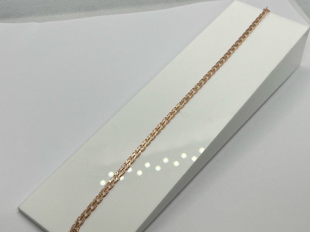 БРАСЛЕТ ПОЛНОВЕСНЫЙ Ромб тройной (Au 585)