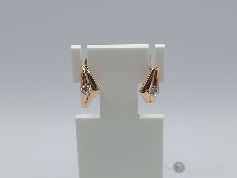 СЕРЬГИ С КАМНЕМ (Au 585)