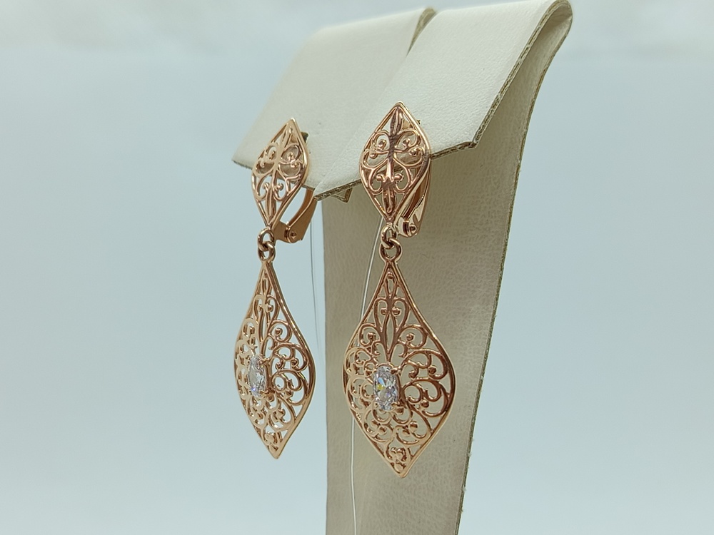 СЕРЬГИ С КАМНЕМ (Au 585)