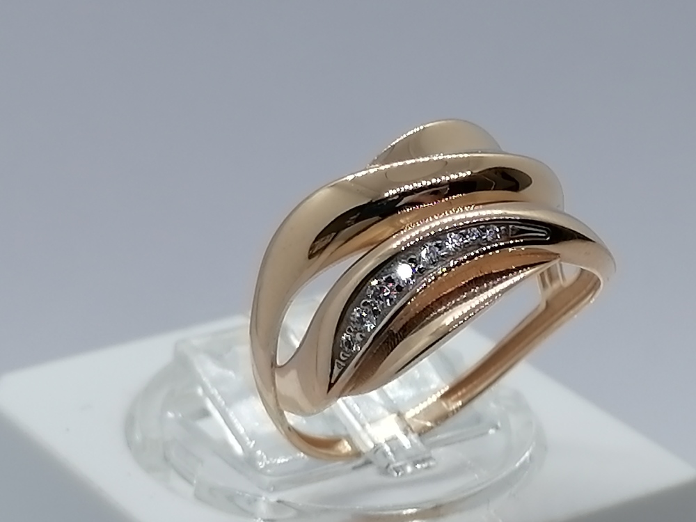 КОЛЬЦО С КАМНЯМИ (Au 585)