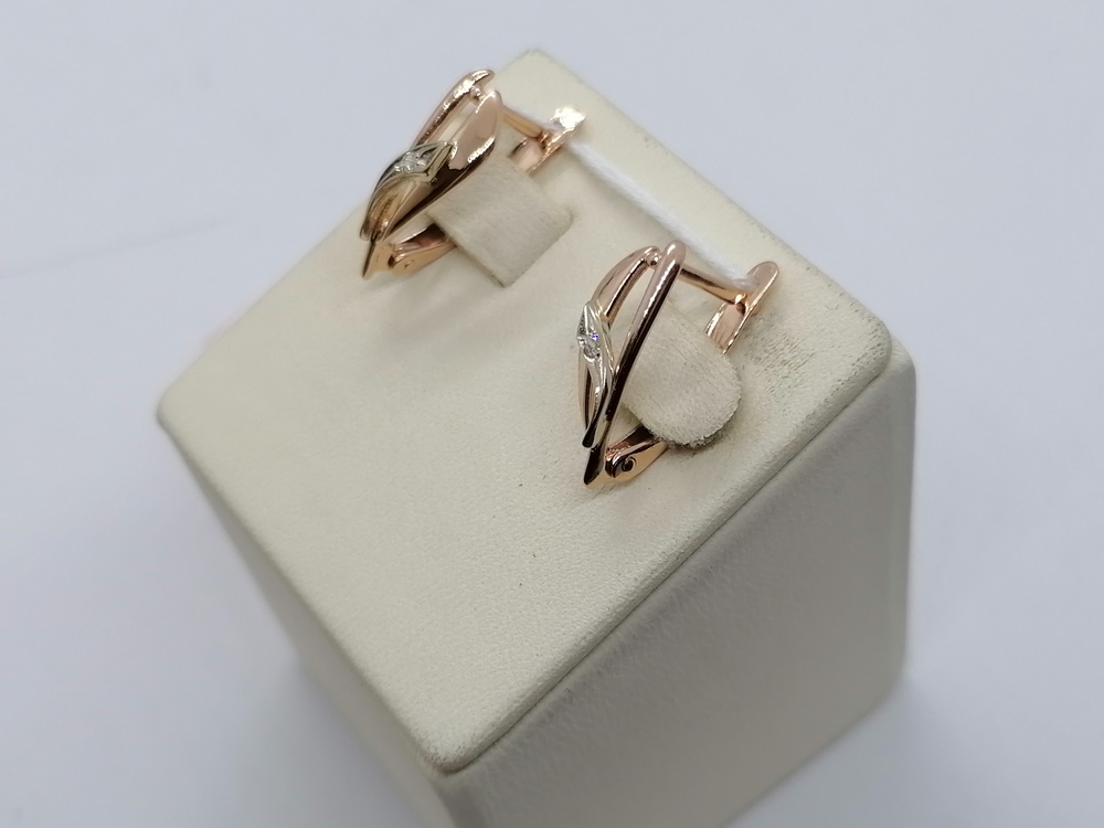 СЕРЬГИ С КАМНЕМ (Au 585)