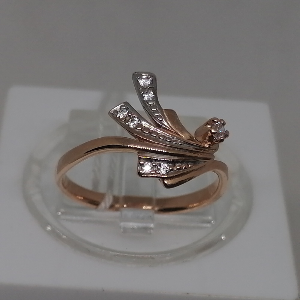 КОЛЬЦО С КАМНЯМИ (Au 585)