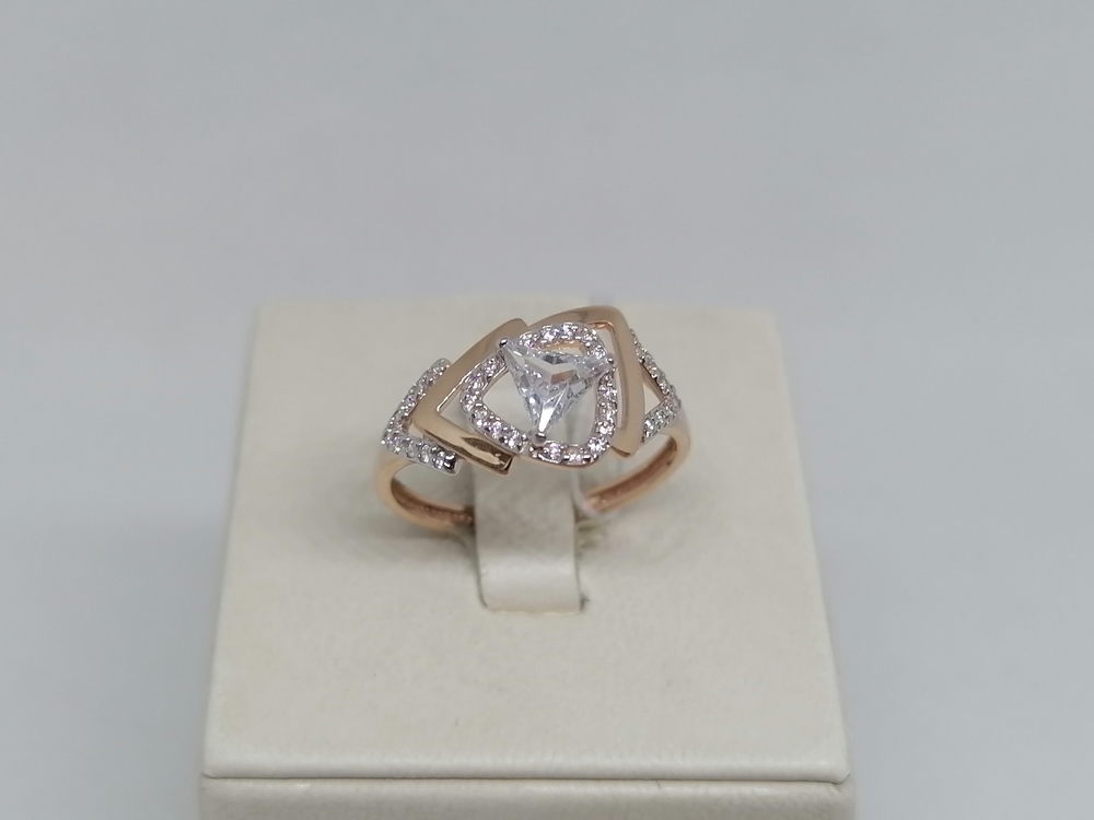 КОЛЬЦО С КАМНЯМИ (Au 585)