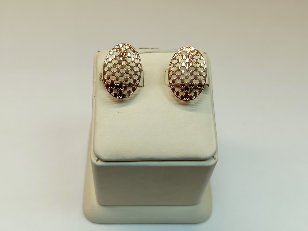 СБКМ585 СЕРЬГИ БЕЗ КАМНЯ (Au 585)