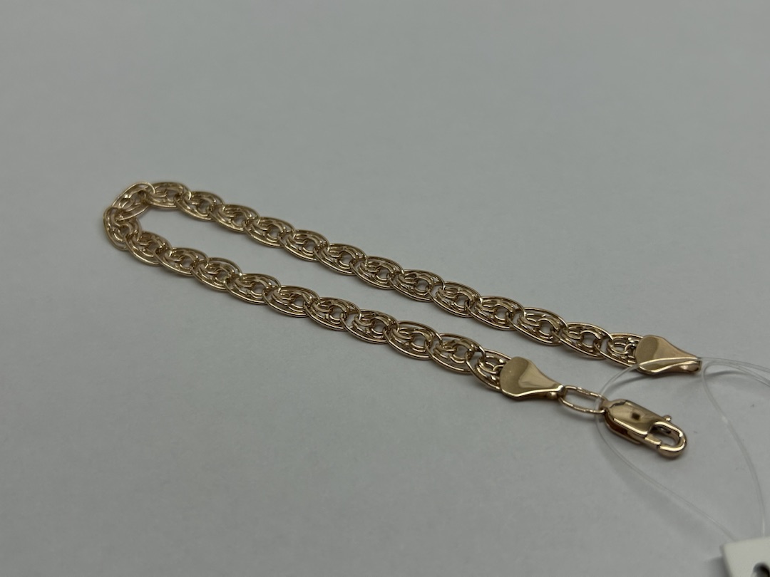 БРАСЛЕТ ПУСТОТЕЛЫЙ Нона-бисмарк (Au 585)