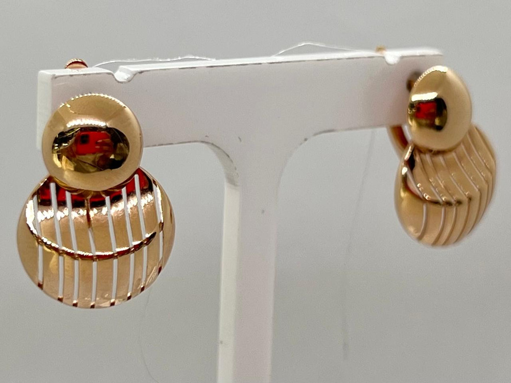 08-208188 СЕРЬГИ БЕЗ КАМНЯ (Au 585)