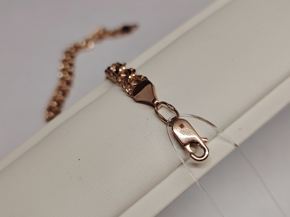 БРАСЛЕТ ПУСТОТЕЛЫЙ Бисмарк (Au 585)