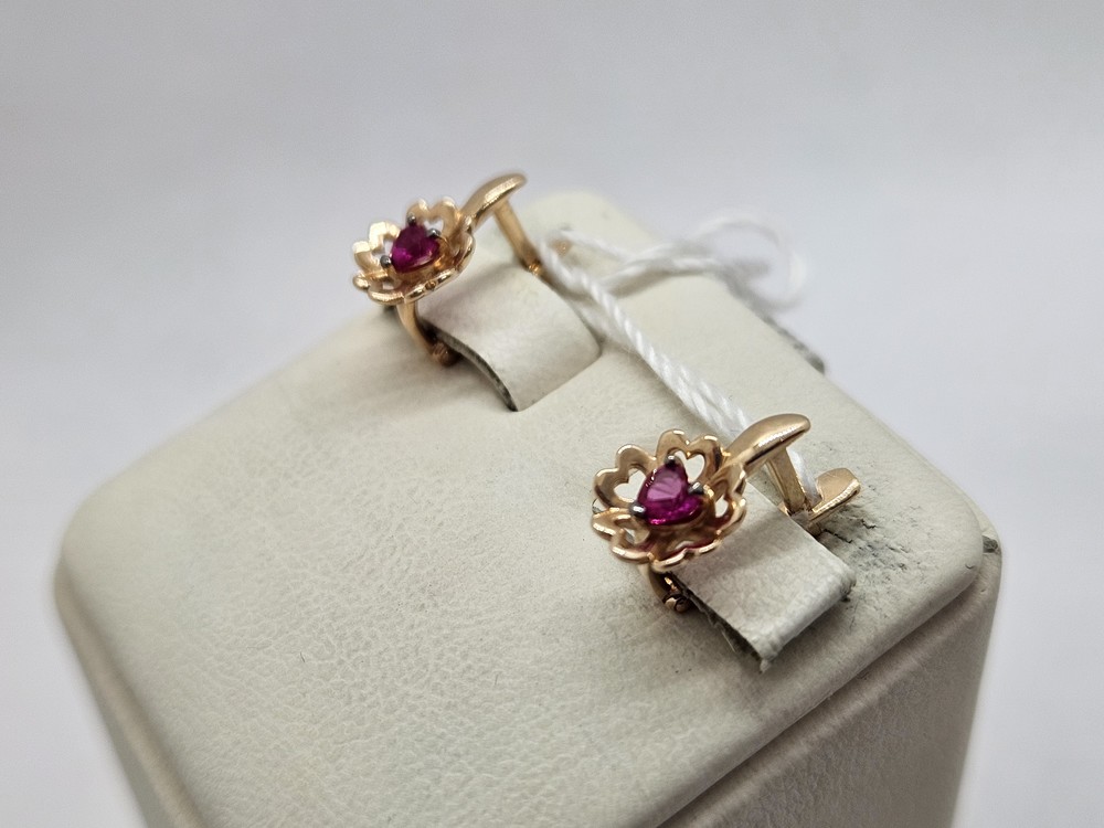 СЕРЬГИ С КАМНЕМ (Au 585)