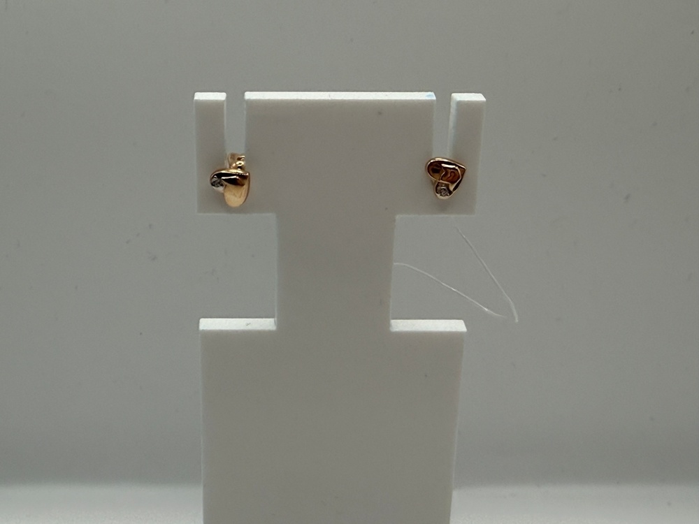 СЕРЬГИ ПУСЕТЫ с камнем (Au 585)