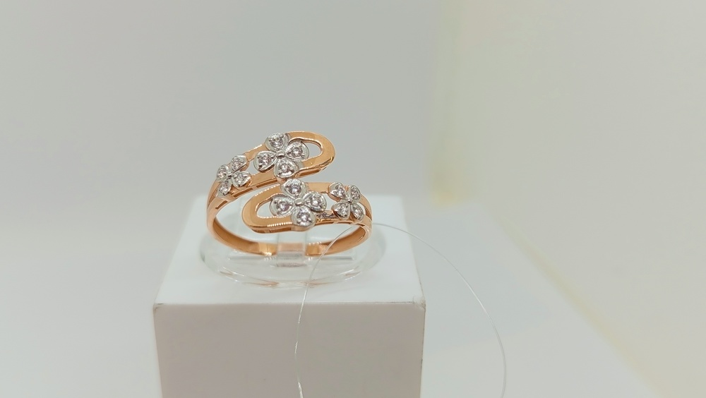 КОЛЬЦО С КАМНЯМИ (Au 585)