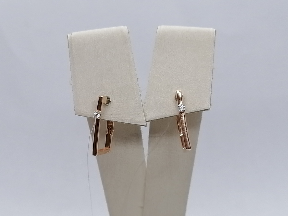 СЕРЬГИ С КАКМНЕМ (Au 585)