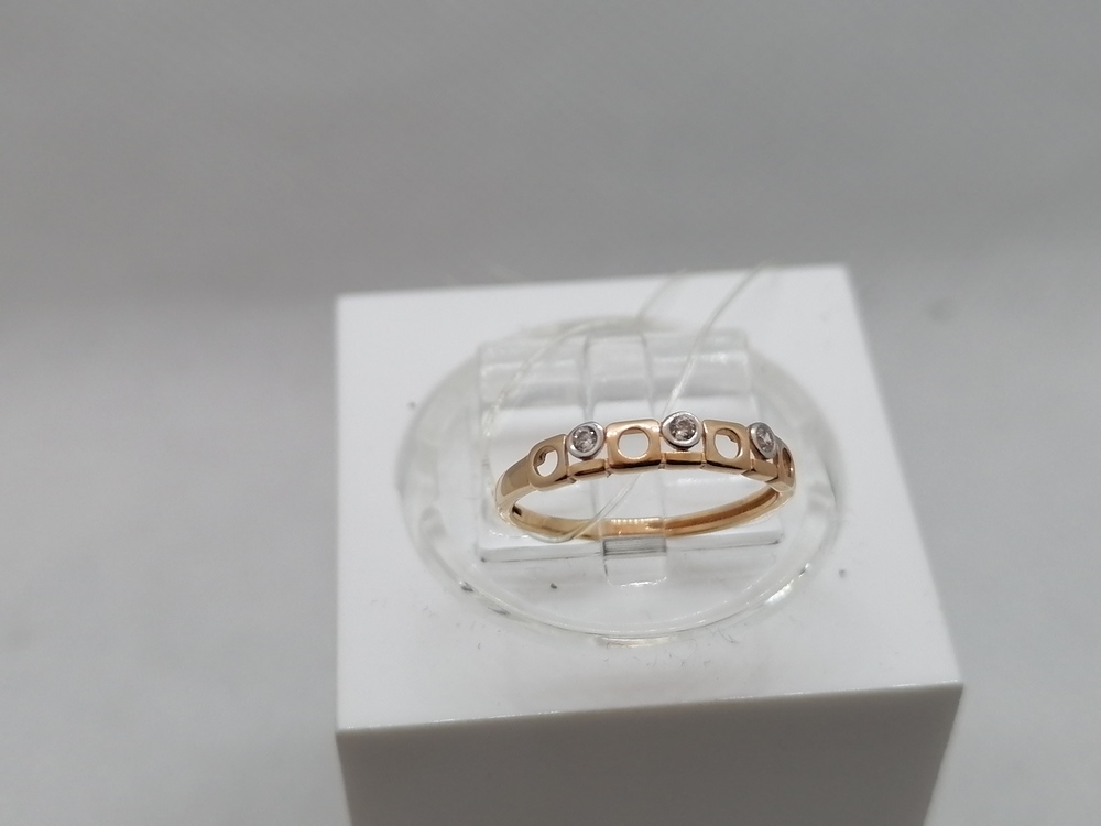 КОЛЬЦО С КАМНЯМИ (Au 585)