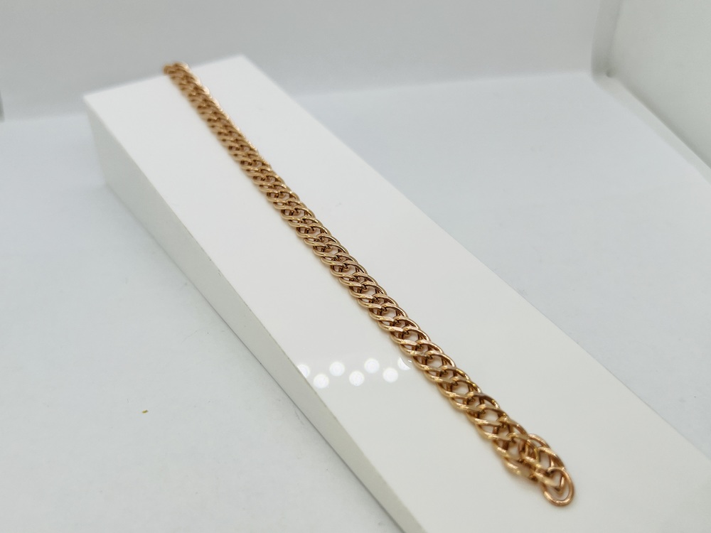 БРАСЛЕТ ПУСТОТЕЛЫЙ Ромб двойной (Au 585)