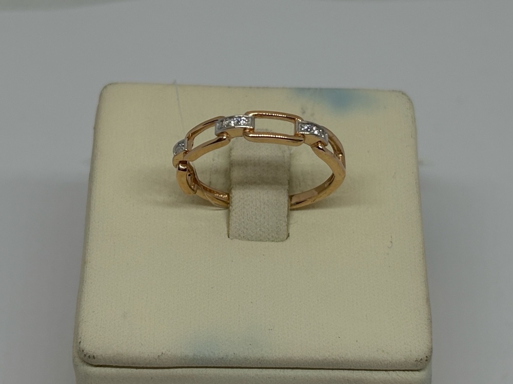 КОЛЬЦО С КАМНЯМИ (Au 585)