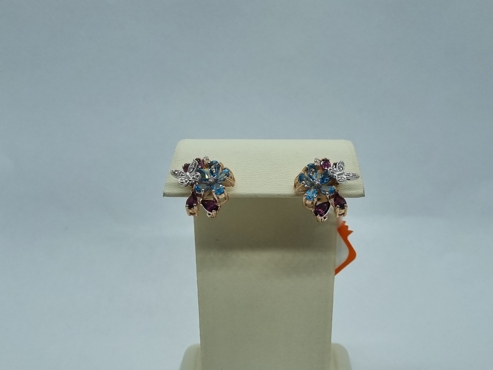 СЕРЬГИ С КАМНЯМИ (Au 585)