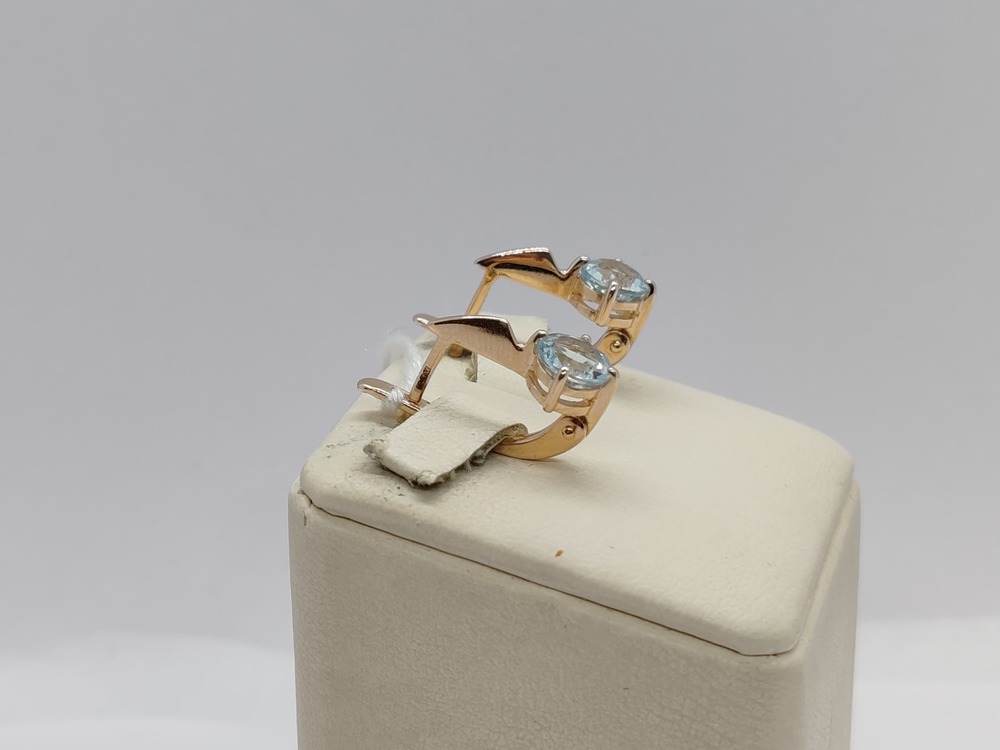 СЕРЬГИ С КАМНЕМ (Au 585)