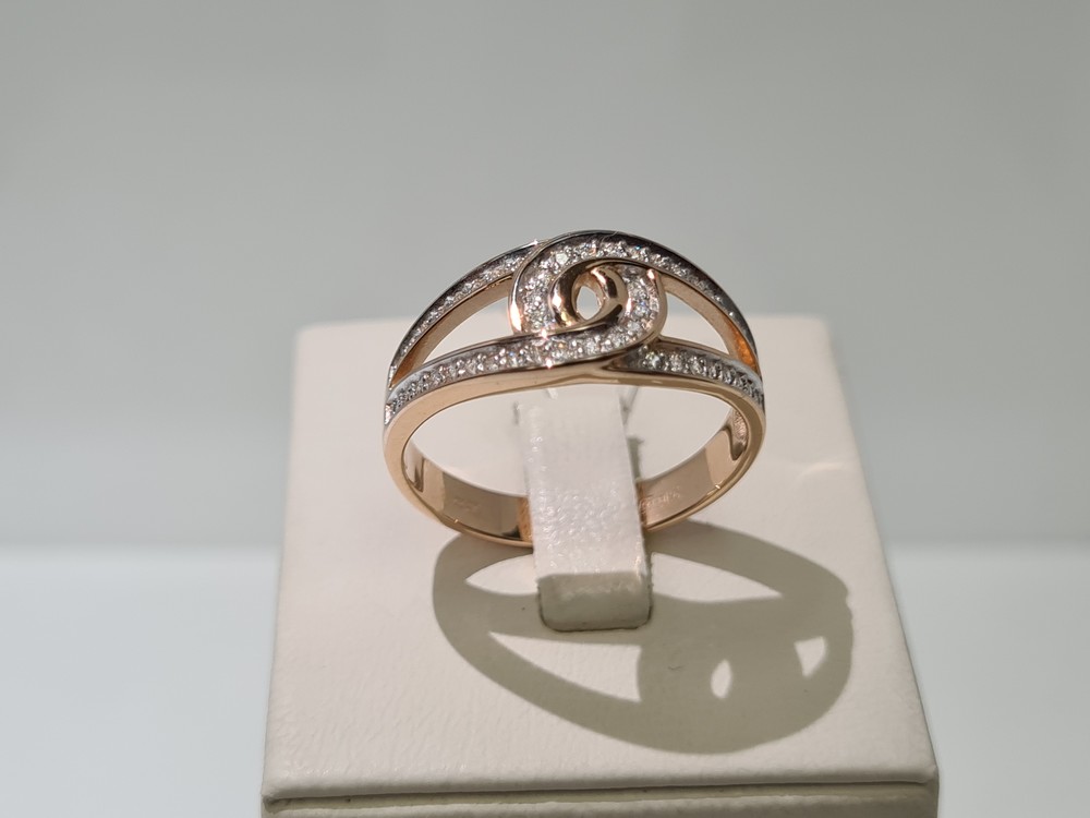 КОЛЬЦО С КАМНЯМИ (Au 585)