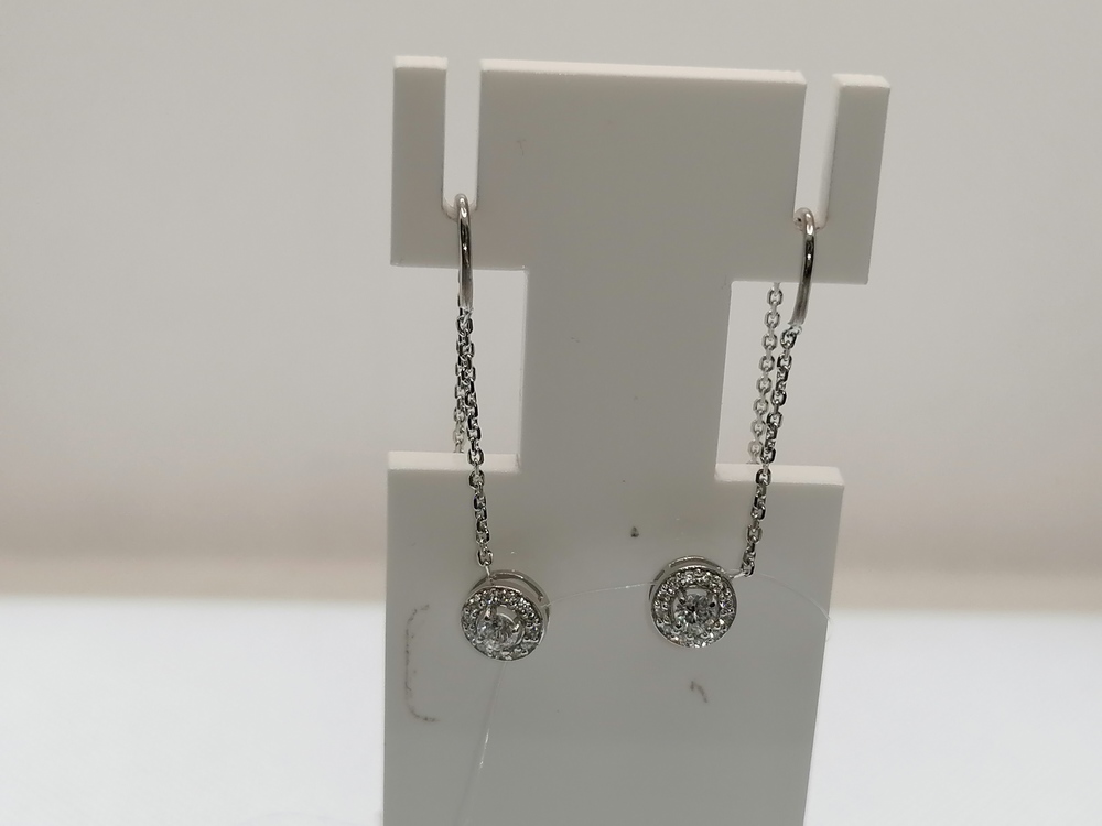 СЕРЬГИ ПРОДЕВКИ с камнями (Au 585)