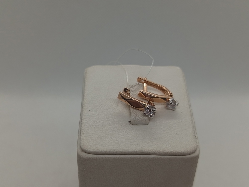 СЕРЬГИ С КАМНЕМ (Au 585)