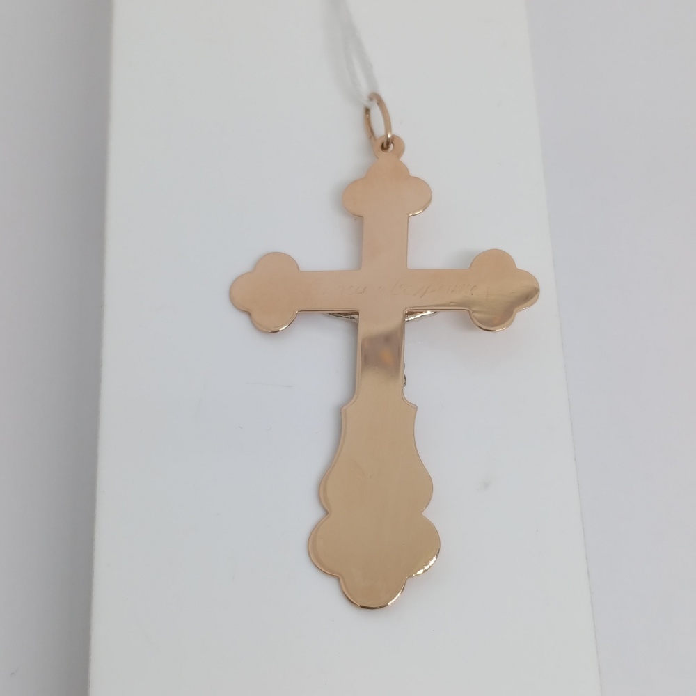 ПОДКБК585 ПОДВЕСКА КРЕСТ БЕЗ КАМНЯ (Au 585)