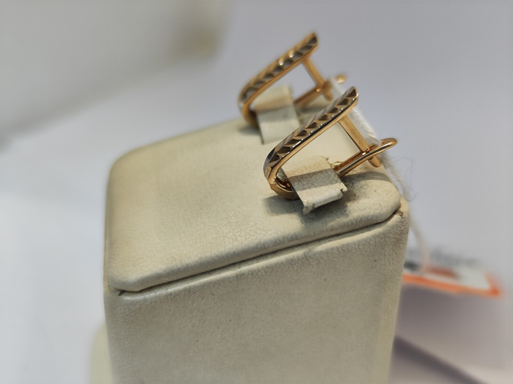 СБКМ585 СЕРЬГИ БЕЗ КАМНЯ (Au 585)