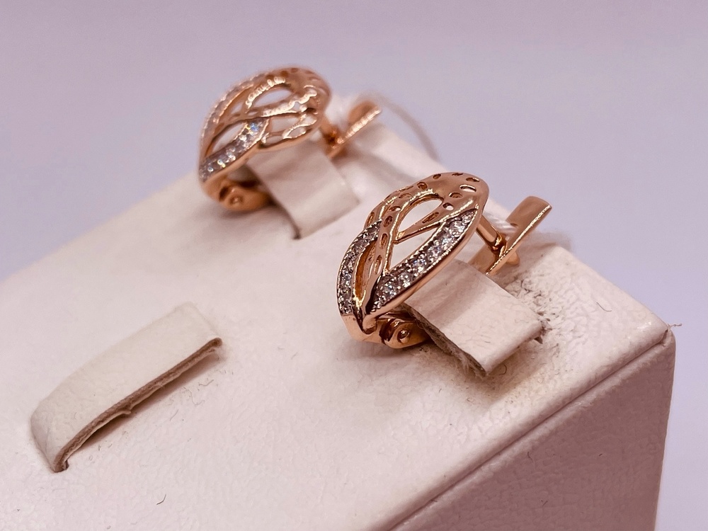 СКМИ585 СЕРЬГИ С КАМНЯМИ (Au 585)