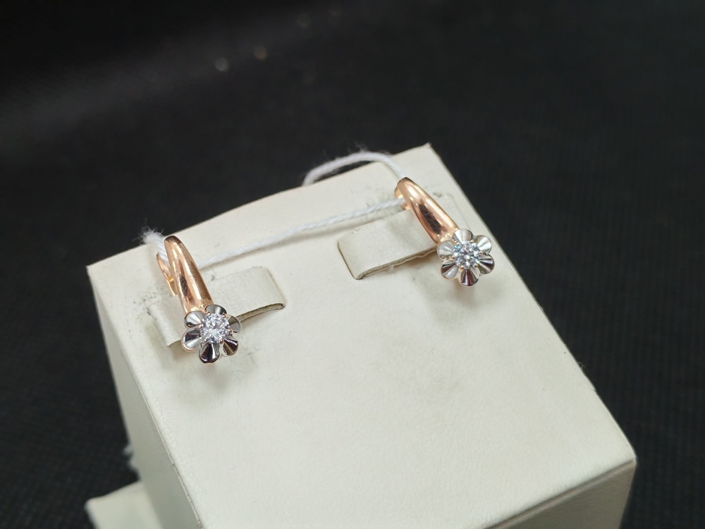 СКМИ585 СЕРЬГИ С КАМНЯМИ (Au 585)