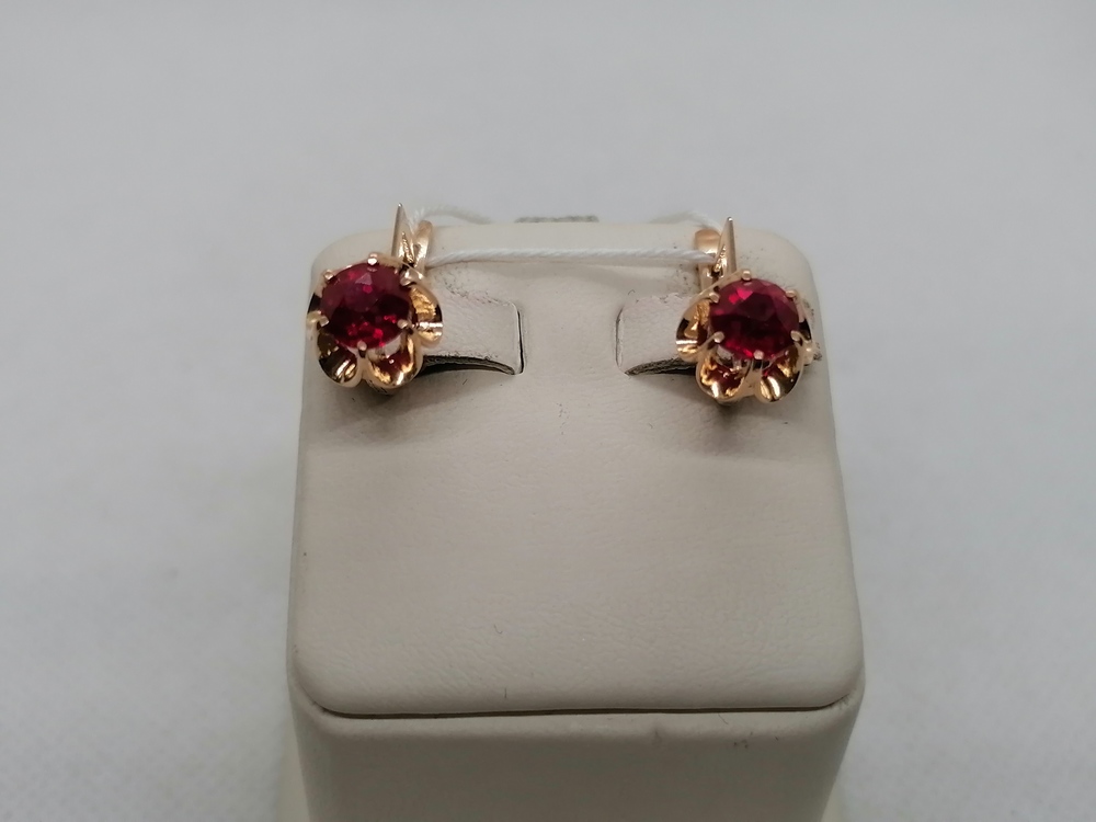 СЕРЬГИ С КАМНЕМ (Au 583)