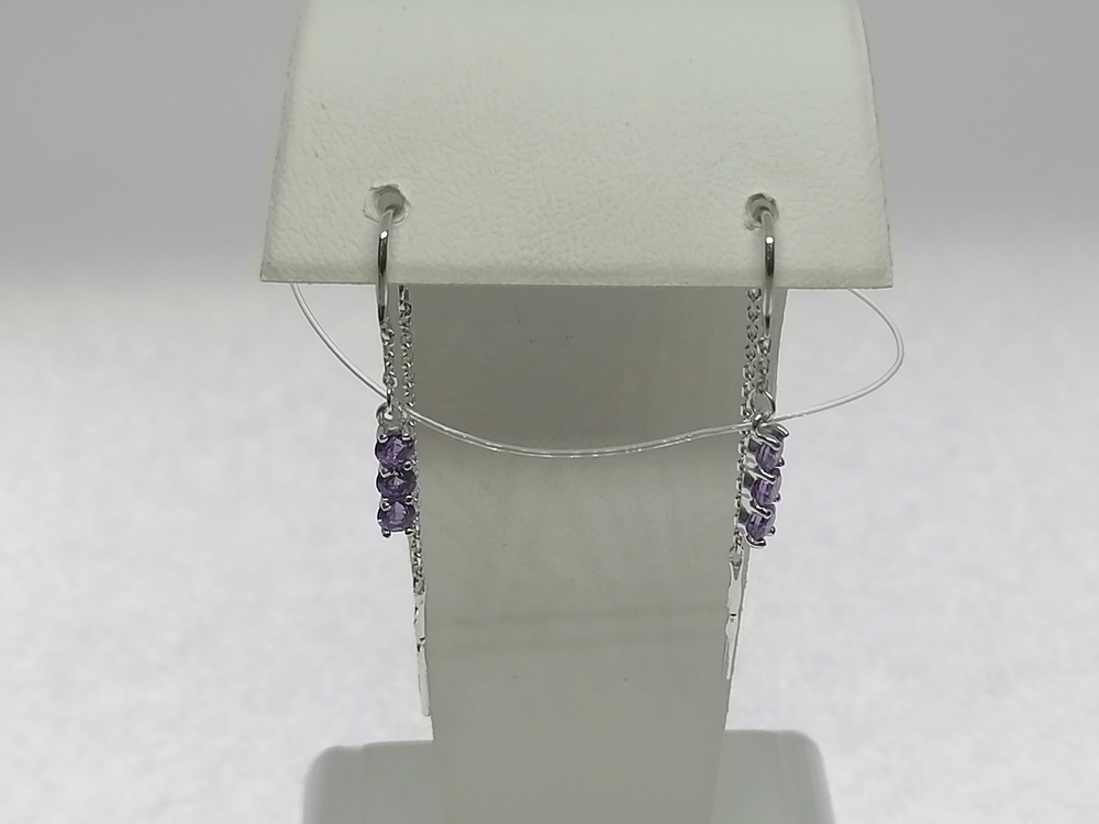 727150-3 СЕРЬГИ ПРОДЕВКИ с камнями (Au 585)