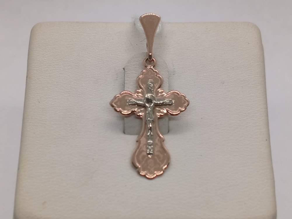 ПОДВЕСКА КРЕСТ БЕЗ КАМНЯ (Au 585)