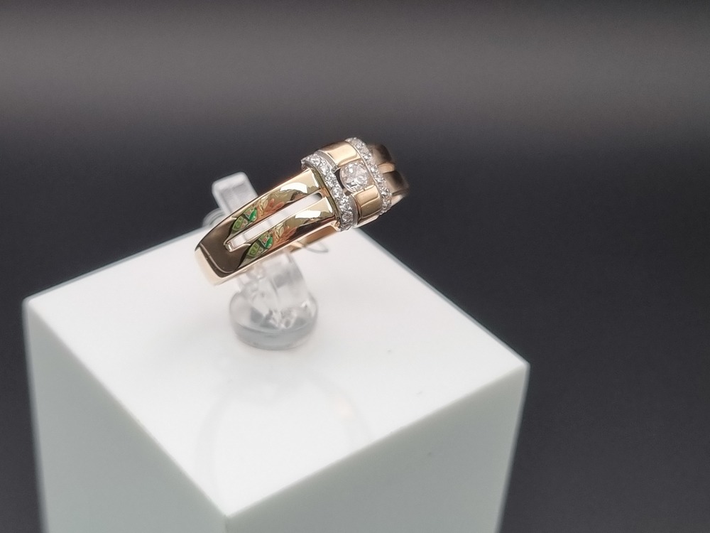 КОЛЬЦО С КАМНЯМИ (Au 585)