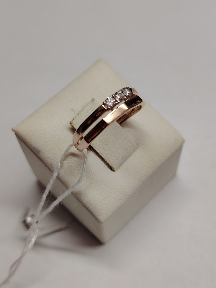 КОЛЬЦО С КАМНЯМИ (Au 585)