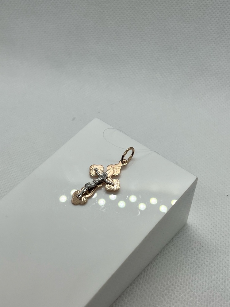 ПОДВЕСКА КРЕСТ без камня (Au 585)