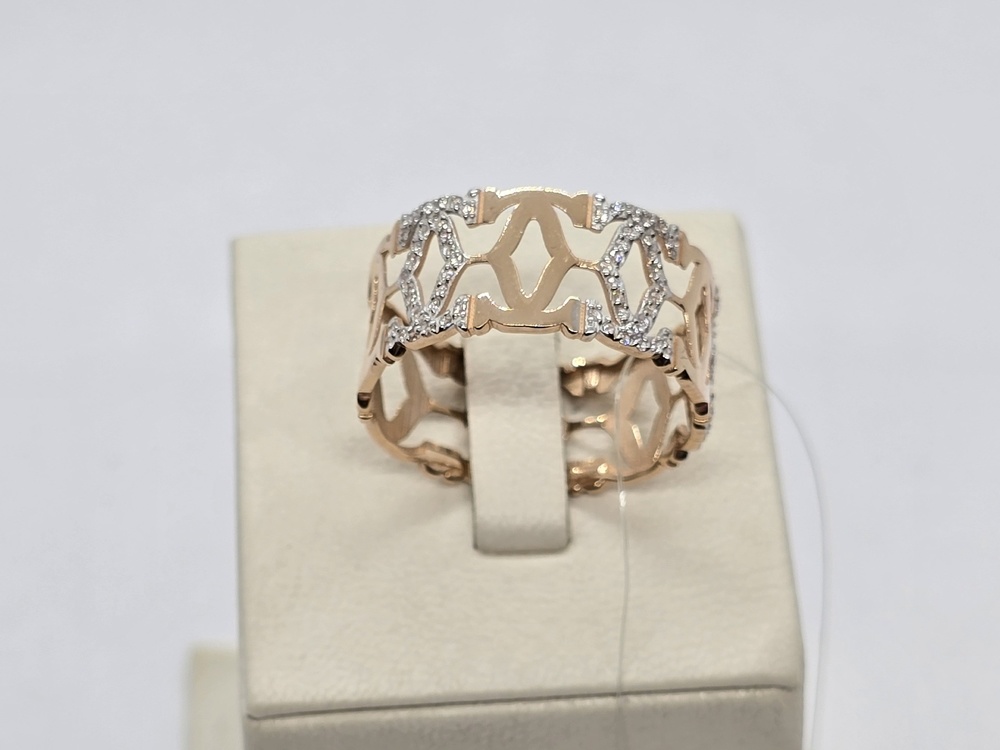 КОЛЬЦО С КАМНЯМИ (Au 585)