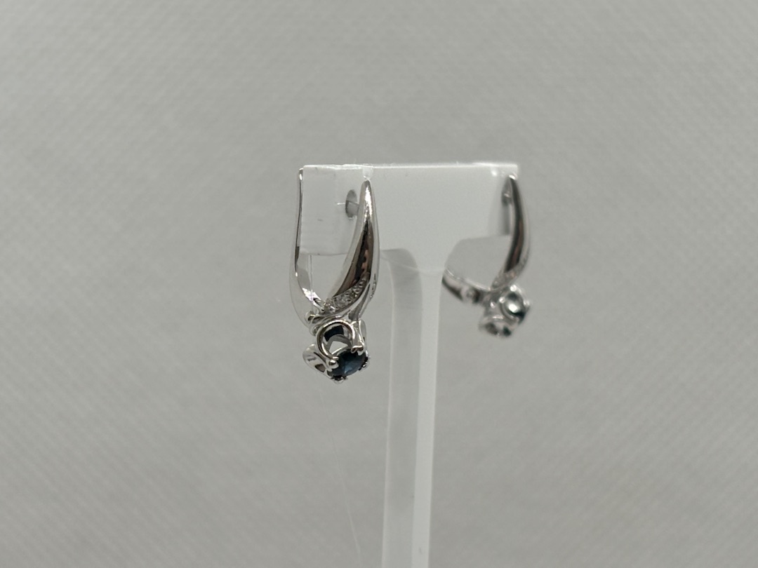 СЕРЬГИ Бриллиант, сапфир (Au 585)