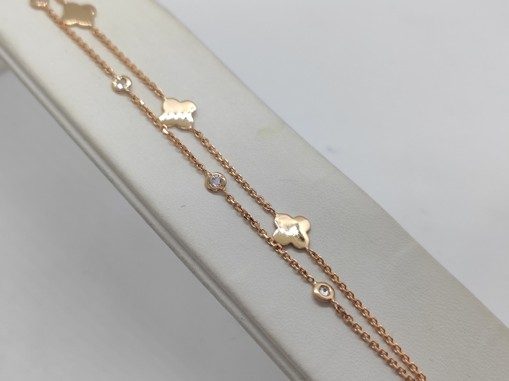 БРАСЛЕТ ФАНТАЗИЯ с камнями (Au 585)