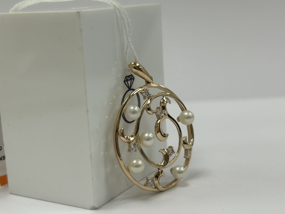 ПОДКМИ585 ПОДВЕСКА С КАМНЯМИ (Au 585)