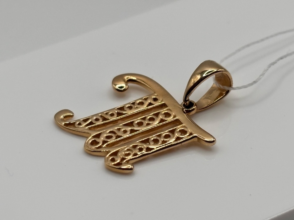 ПОДВЕСКА БУКВА Т Au 585