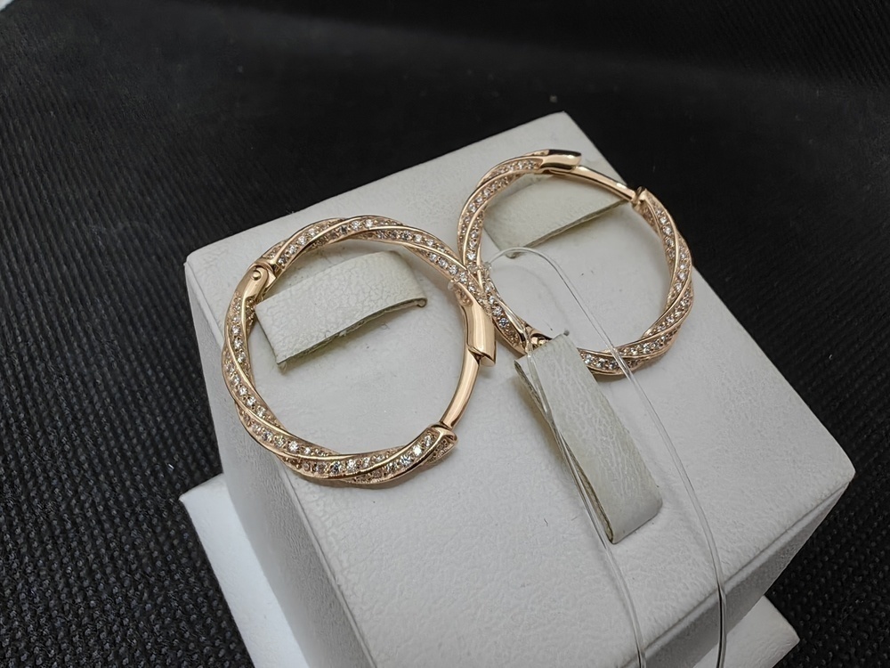 СЕРЬГИ КОНГО с камнями (Au 585)