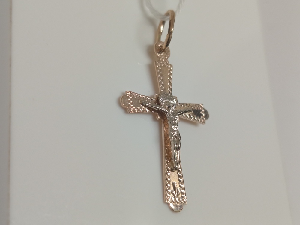 ПОДВЕСКА КРЕСТ БЕЗ КАМНЯ (Au 585)