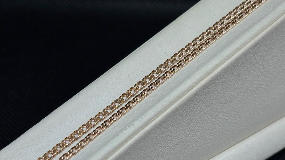 ЦЕПЬ ПУСТОТЕЛАЯ Ромб двойной (Au 585)