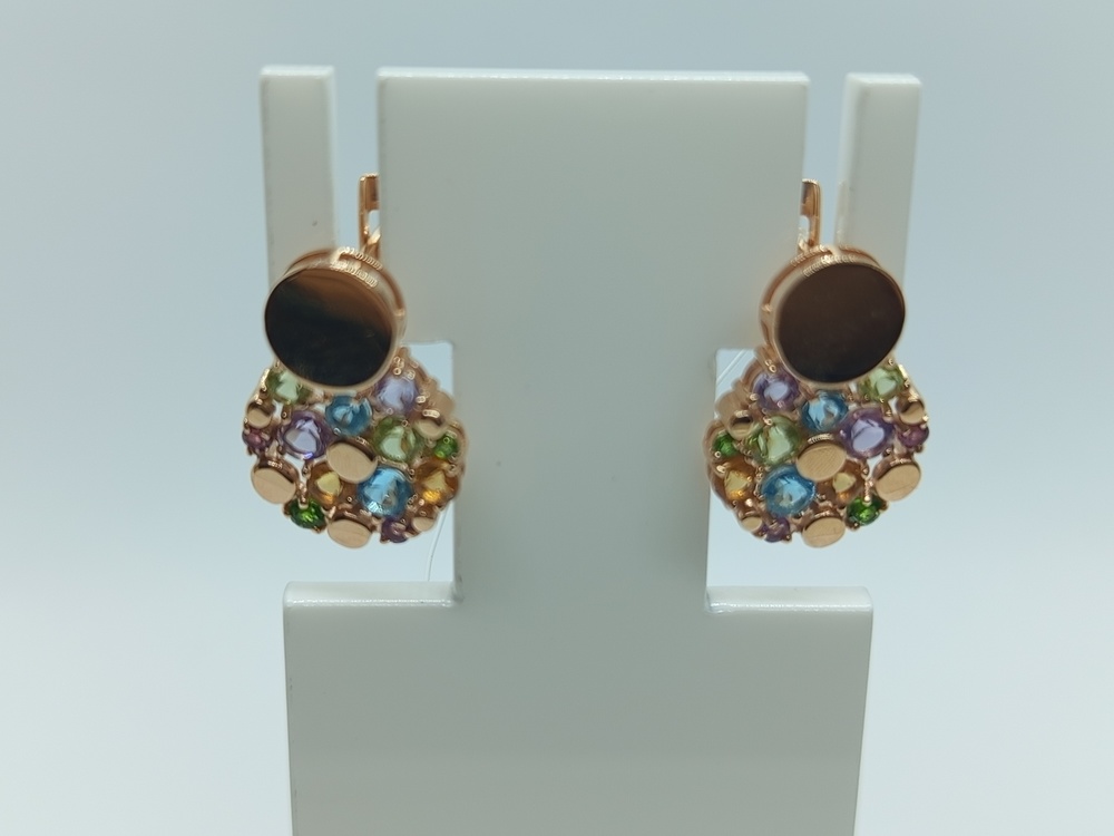 СЕРЬГИ С КАМНЯМИ (Au 585)