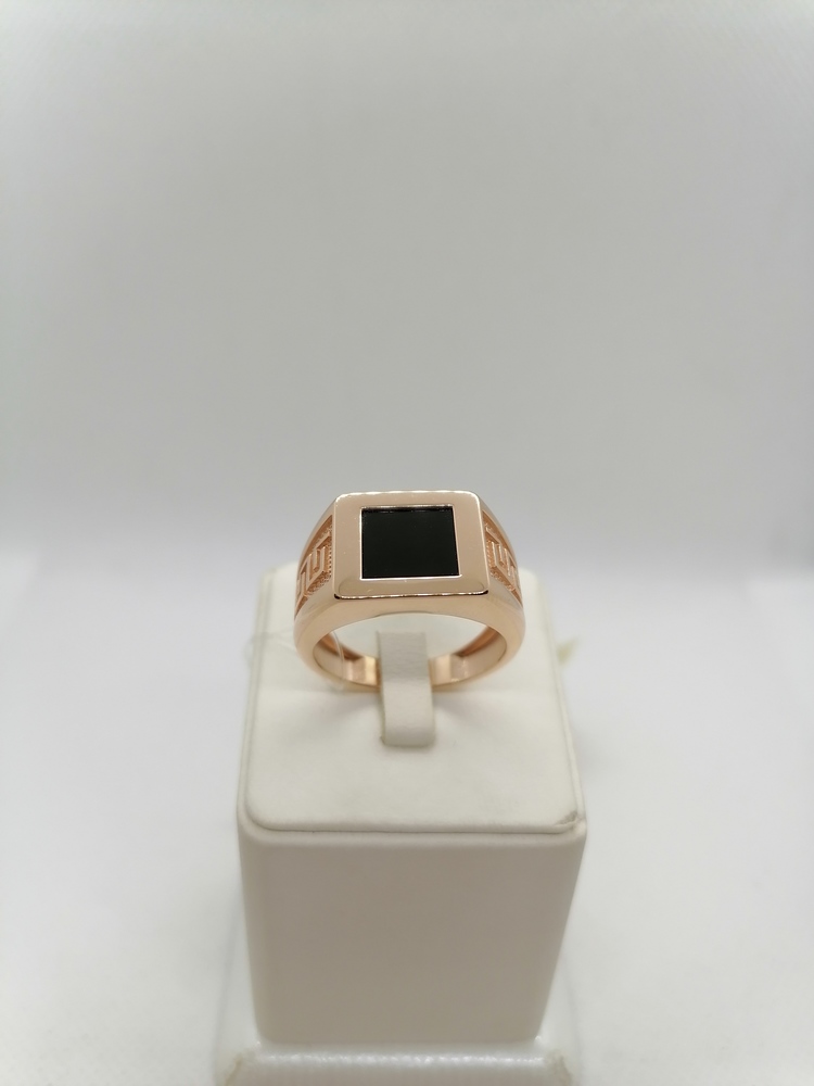 КОЛЬЦО ПЕЧАТКА Агат (Au 585)